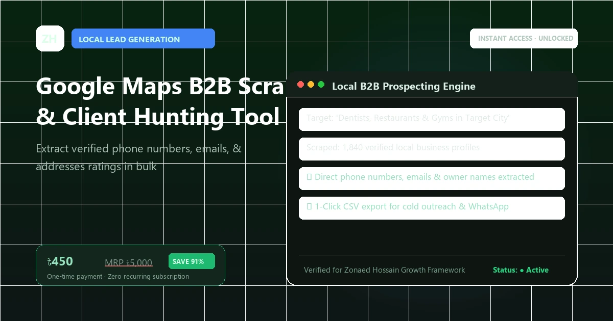 Google Maps B2B Client Scraper & Local Lead Generator preview 1